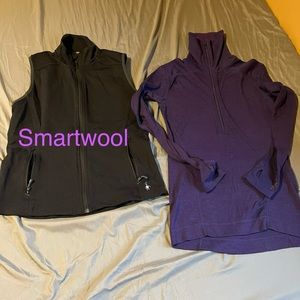Women’s size large vest and 1/4 zip up
